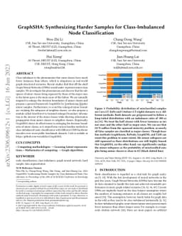 GraphSHA: Synthesizing Harder Samples for Class-Imbalanced Node
  Classification
