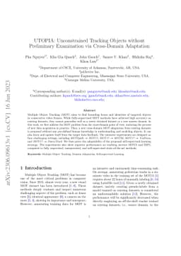 UTOPIA: Unconstrained Tracking Objects without Preliminary Examination
  via Cross-Domain Adaptation