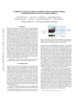 CLIPSonic: Text-to-Audio Synthesis with Unlabeled Videos and Pretrained
  Language-Vision Models