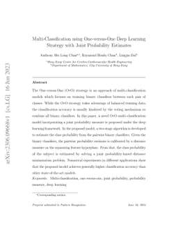 Multi-Classification using One-versus-One Deep Learning Strategy with
  Joint Probability Estimates