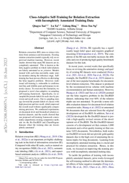 Class-Adaptive Self-Training for Relation Extraction with Incompletely
  Annotated Training Data