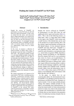 Pushing the Limits of ChatGPT on NLP Tasks