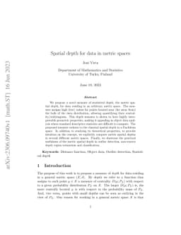 Spatial depth for data in metric spaces