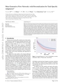 Meta Generative Flow Networks with Personalization for Task-Specific
  Adaptation