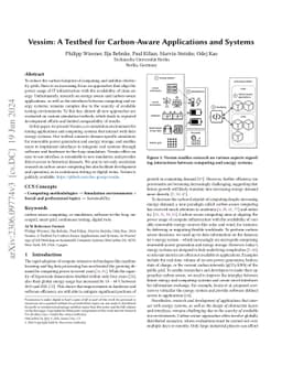 Vessim: A Testbed for Carbon-Aware Applications and Systems