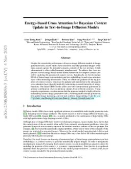 Energy-Based Cross Attention for Bayesian Context Update in
  Text-to-Image Diffusion Models