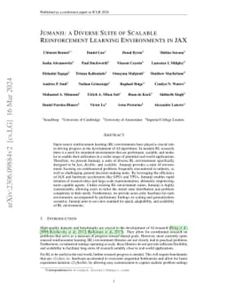 Jumanji: a Diverse Suite of Scalable Reinforcement Learning Environments
  in JAX