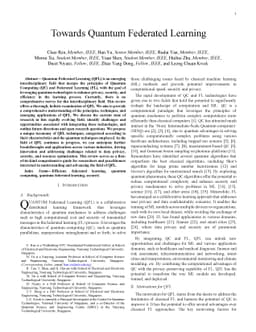 Towards Quantum Federated Learning