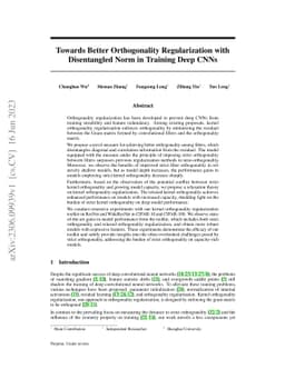 Towards Better Orthogonality Regularization with Disentangled Norm in
  Training Deep CNNs