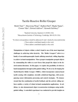 Tactile-Reactive Roller Grasper