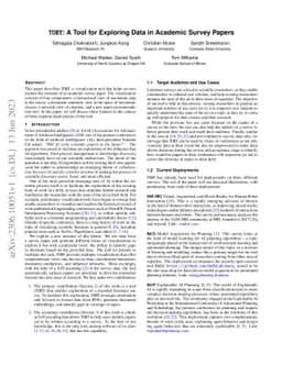 TOBY: A Tool for Exploring Data in Academic Survey Papers