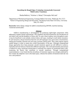 Smoothing the Rough Edges: Evaluating Automatically Generated
  Multi-Lattice Transitions
