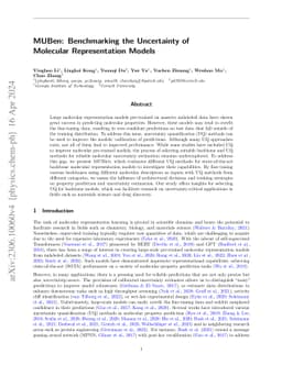 MUBen: Benchmarking the Uncertainty of Molecular Representation Models