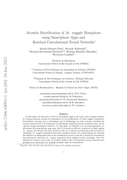 Acoustic Identification of Ae. aegypti Mosquitoes using Smartphone Apps
  and Residual Convolutional Neural Networks
