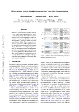 Differentiable Instruction Optimization for Cross-Task Generalization