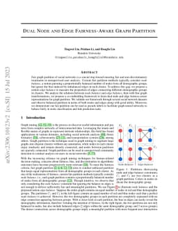 Dual Node and Edge Fairness-Aware Graph Partition
