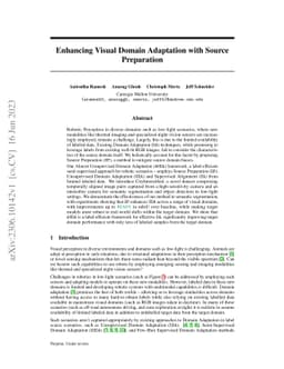 Enhancing Visual Domain Adaptation with Source Preparation
