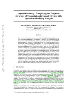 Beyond Geometry: Comparing the Temporal Structure of Computation in
  Neural Circuits with Dynamical Similarity Analysis