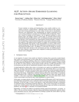 ALP: Action-Aware Embodied Learning for Perception