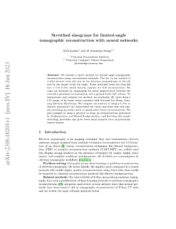 Stretched sinograms for limited-angle tomographic reconstruction with
  neural networks