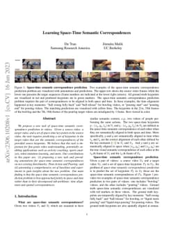 Learning Space-Time Semantic Correspondences