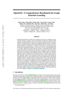 OpenGSL: A Comprehensive Benchmark for Graph Structure Learning
