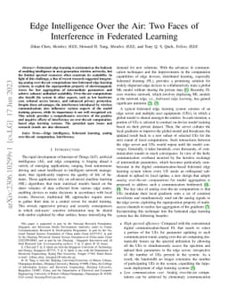 Edge Intelligence Over the Air: Two Faces of Interference in Federated
  Learning
