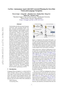 CorNav: Autonomous Agent with Self-Corrected Planning for Zero-Shot
  Vision-and-Language Navigation