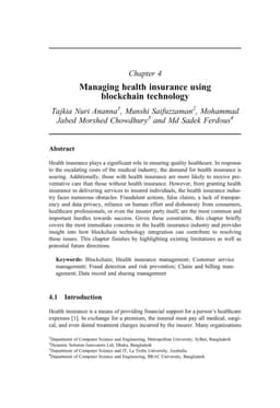 Managing health insurance using blockchain technology