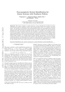 Non-asymptotic System Identification for Linear Systems with Nonlinear
  Policies