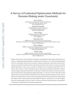 A Survey of Contextual Optimization Methods for Decision Making under
  Uncertainty