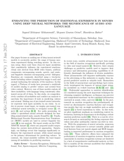 Enhancing the Prediction of Emotional Experience in Movies using Deep
  Neural Networks: The Significance of Audio and Language