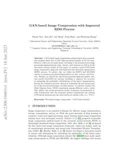 GAN-based Image Compression with Improved RDO Process