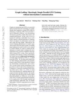 Graph Ladling: Shockingly Simple Parallel GNN Training without
  Intermediate Communication