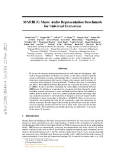 MARBLE: Music Audio Representation Benchmark for Universal Evaluation