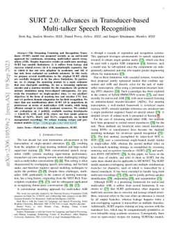 SURT 2.0: Advances in Transducer-based Multi-talker Speech Recognition