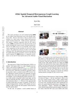 STHG: Spatial-Temporal Heterogeneous Graph Learning for Advanced
  Audio-Visual Diarization