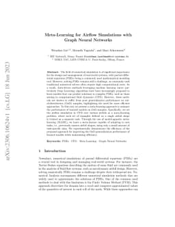 Meta-Learning for Airflow Simulations with Graph Neural Networks