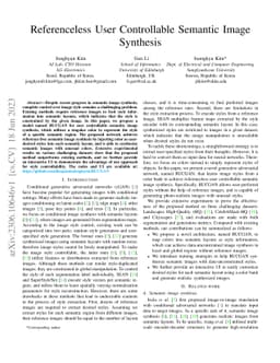 Referenceless User Controllable Semantic Image Synthesis