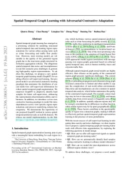 Spatial-Temporal Graph Learning with Adversarial Contrastive Adaptation
