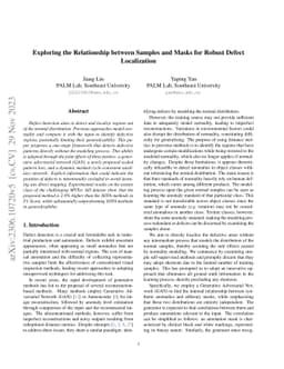 Exploring the Relationship between Samples and Masks for Robust Defect
  Localization