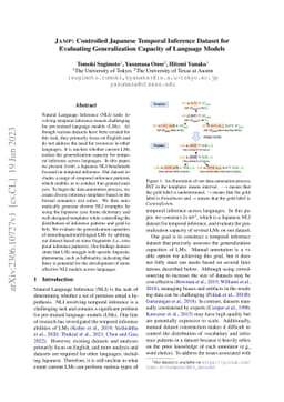 Jamp: Controlled Japanese Temporal Inference Dataset for Evaluating
  Generalization Capacity of Language Models