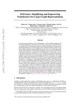 SGFormer: Simplifying and Empowering Transformers for Large-Graph
  Representations