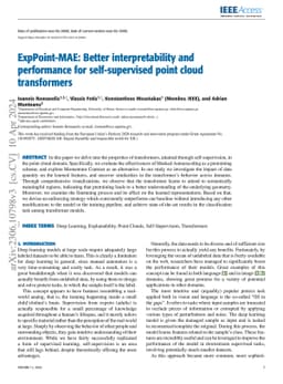 ExpPoint-MAE: Better interpretability and performance for
  self-supervised point cloud transformers