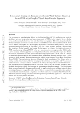 Non-contact Sensing for Anomaly Detection in Wind Turbine Blades: A
  focus-SVDD with Complex-Valued Auto-Encoder Approach