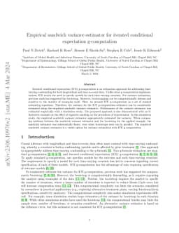 Empirical sandwich variance estimator for iterated conditional
  expectation g-computation