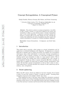 Concept Extrapolation: A Conceptual Primer