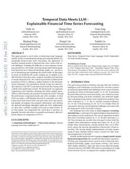 Temporal Data Meets LLM -- Explainable Financial Time Series Forecasting