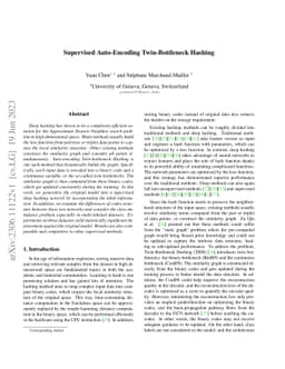 Supervised Auto-Encoding Twin-Bottleneck Hashing