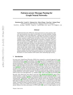 Fairness-aware Message Passing for Graph Neural Networks